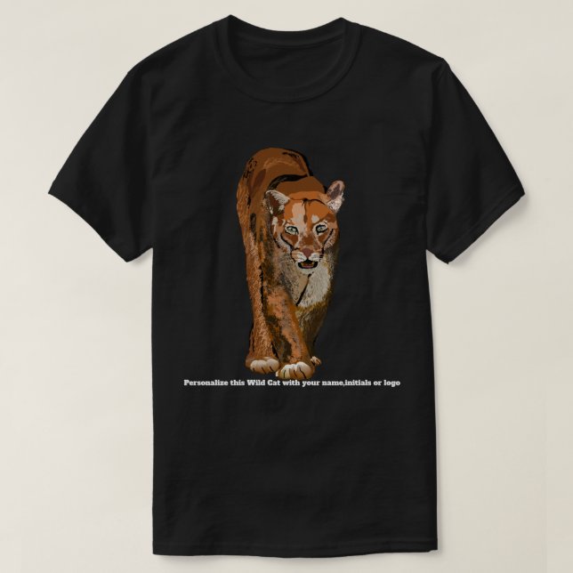 T-shirt Cougar ou Mountain Lion ou Puma (Design devant)