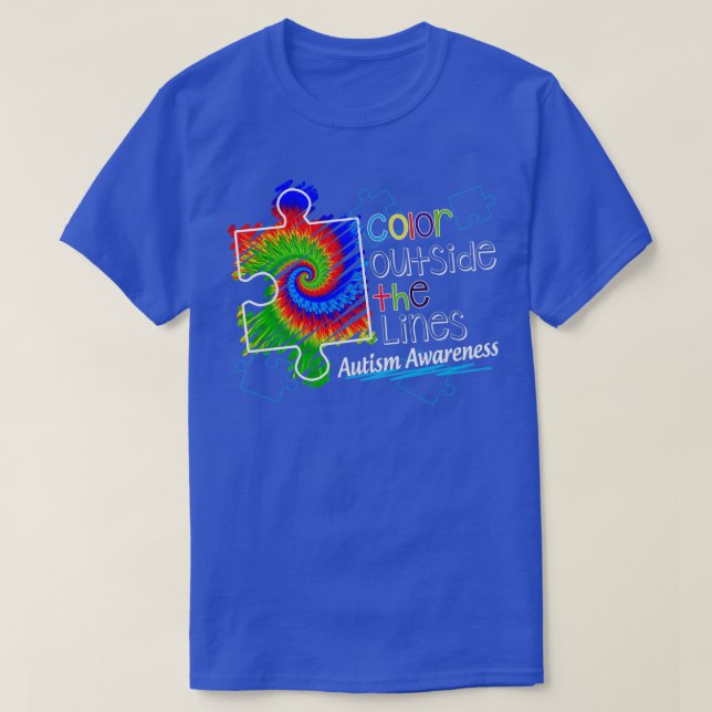 T-shirt Couleur À L'Extérieur De La Sensibilisation sur l' (Design devant)