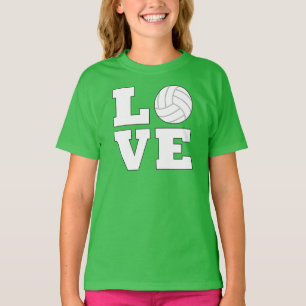 T-shirt Couleur Couleur Cute Couleur Volleyball Amour Spor