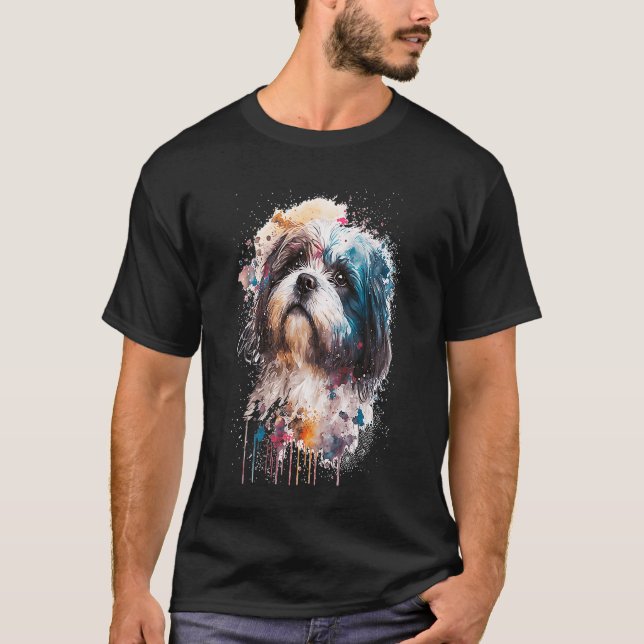 T-shirt Couleur d'aquarelle colorée Havanais (Devant)