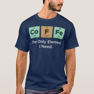 T-shirt Couleur de café périodique