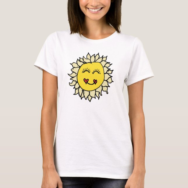 T-shirt Couleur de dessin de Sun de maman Peggy (Devant)