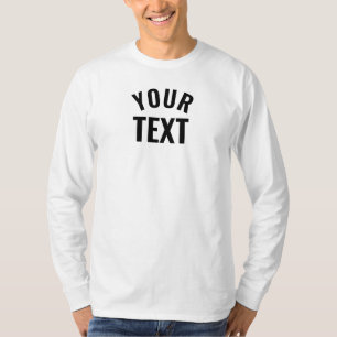 T-shirt Couleur de texte moderne personnalisée Mens Longue
