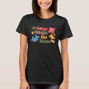 T-shirt Couleur en dehors des lignes Nous portons du bleu