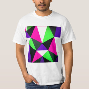 T-shirt Couleur Gras 80's Bloc néon vert rose pourpre