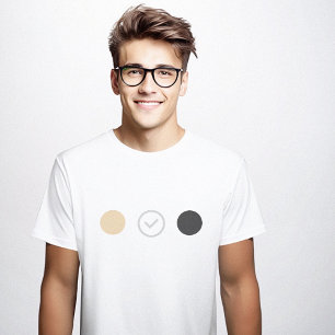 T-shirt Couleur minimaliste Graphique Clair Blanc
