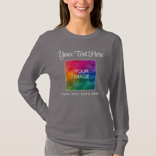 T-shirt Couleur modifiable Texte image femme Modèle de scr