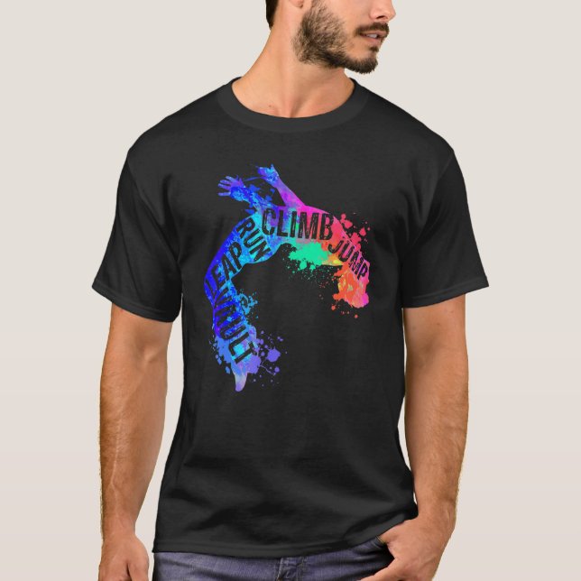 T-shirt Couleur Parkour Arrière-Tête Sans Couleur Mm (Devant)