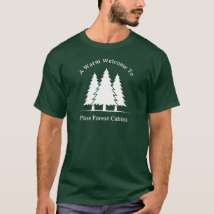 T-shirt Couleur personnalisée de la forêt de pins et accue