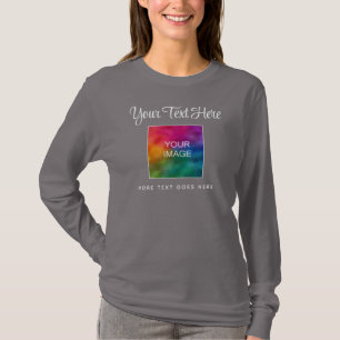 T-shirt Couleur Personnalisée Image Femme Élégante Typogra