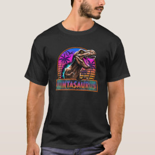 T-shirt Couleur rétro 80S Auntasaurus T Rex Dinosaur Fami