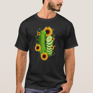 T-shirt Couleur Tournesol Festas Concombre Picket Aquarell
