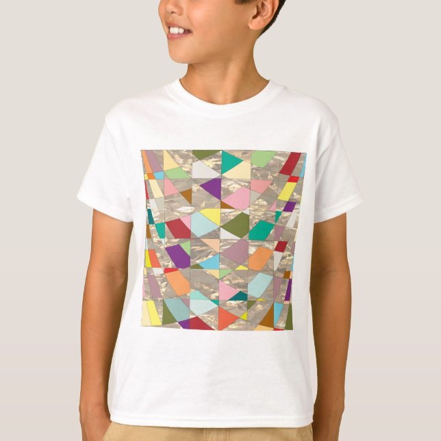 T-shirt Couleurs Abstraites or (Devant)