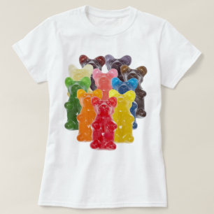 T-shirt couleurs arc-en-ciel bonbon amant guman ours