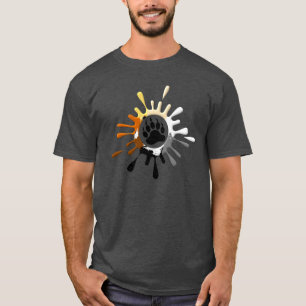 T-shirt Couleurs de fierté de Gay Bear Patte d'ours