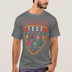 T-shirt Couleurs d'essai de flamme Funny Science 587