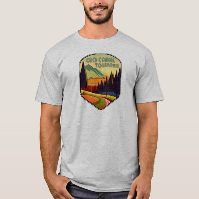 T-shirt Couleurs du chemin de fer du canal C&O (Devant)
