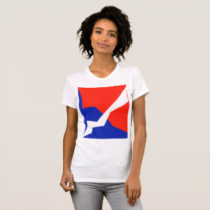 T-shirt Couleurs du drapeau bleu rouge blanc