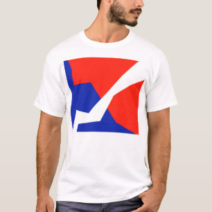 T-shirt Couleurs du drapeau bleu rouge blanc
