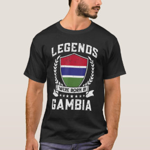 T-shirt Couleurs du drapeau gambien vintage Gambie