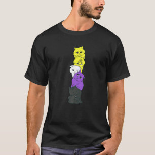 T-shirt Couleurs du drapeau non binaire de la Fierté des c