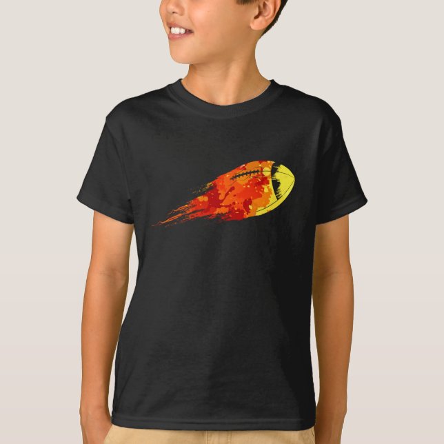 T-shirt Couleurs éclaboussantes de cadeaux de football amé (Devant)