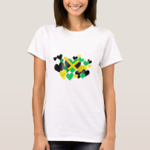T-shirt - couleurs et coeurs jamaïcains