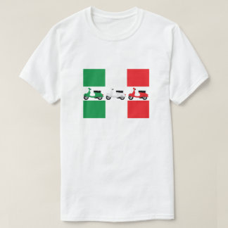 T-shirt Couleurs italiennes et scooters de drapeau en