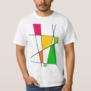 T-shirt Couleurs lumineuses de motif géométrique moderne