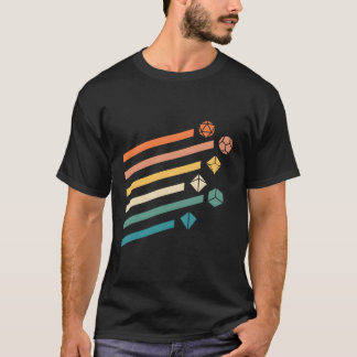 T-shirt Couleurs Minimaliste Polyédrique Dice Set Nerdy