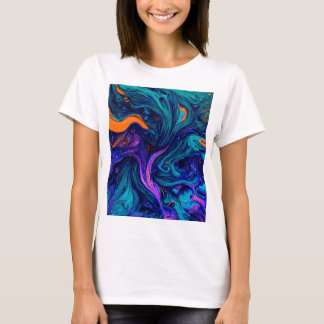 T-shirt Couleurs psychédéliques Abstraites Lancer l'oreill