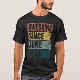 T-shirt Couleurs Rétro 6E Anniversaire Pour Les Enfants Ét