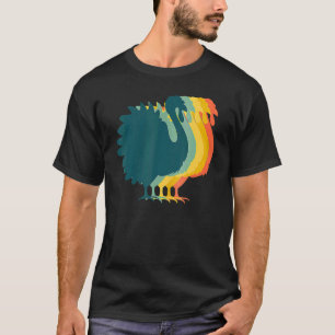 T-shirt Couleurs Rétro de Dinde Stylées Dindes Colorées Me