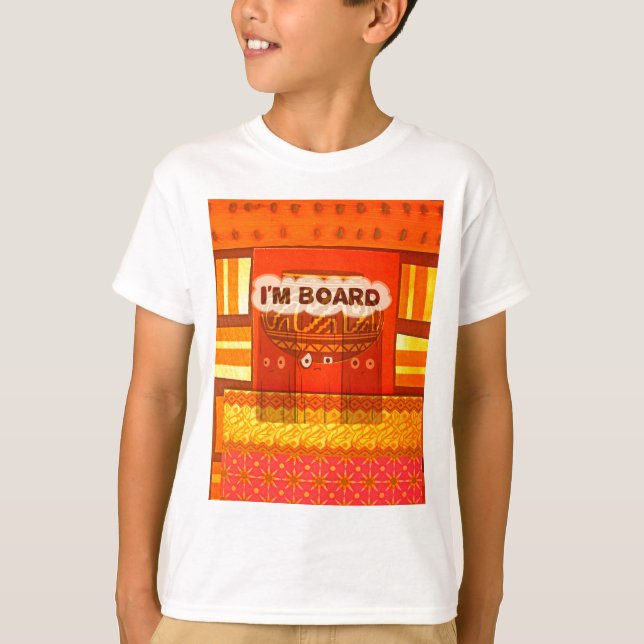 T-shirt Couleurs traditionnelles d'Afrique rouge dorée Imp (Devant)