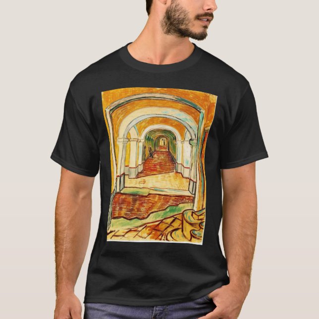 T-shirt couloir vincent van gogh dans le vincent d'asile  (Devant)