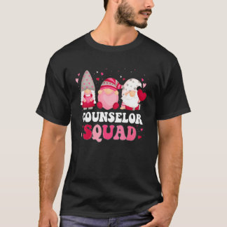 T-shirt Counselor Squad Gnomies Groovy Funny Valentine's d
