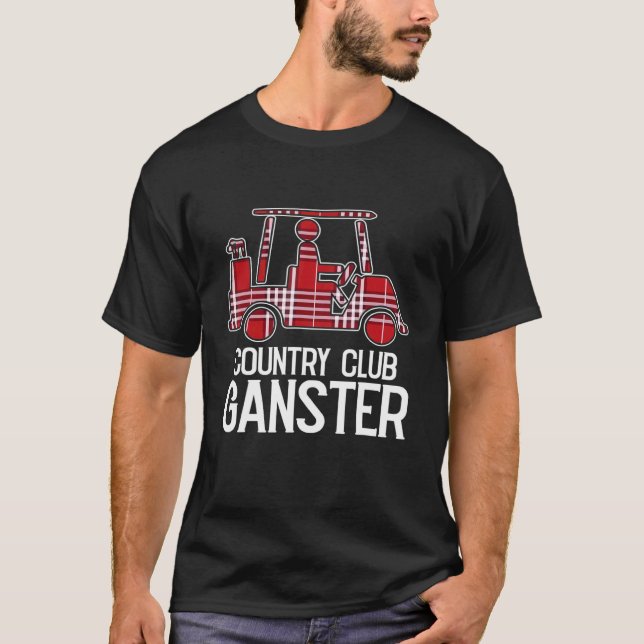 T-shirt Country Club Gangster Golf Panier Plaid Golf Sport (Devant)