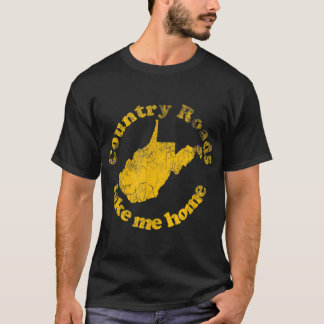 T-shirt Country Roads Virginie-Occidentale Me ramener à la
