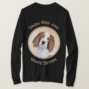 T-shirt Coup d'oeil irlandais rouge et blanc - Art origina