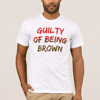 T-shirt Coupable d'être Brown (logo de rayon de soleil)