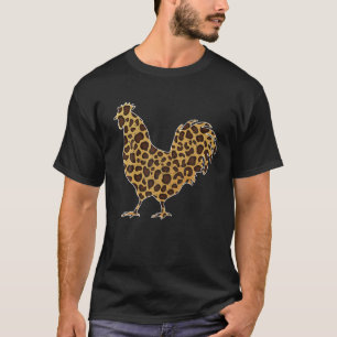 T-shirt Coupable Empreinte de léopard de poulet Drôle d'