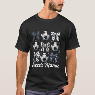 T-shirt Coupe Coquette Bow Soccer Mama Cool Saison L