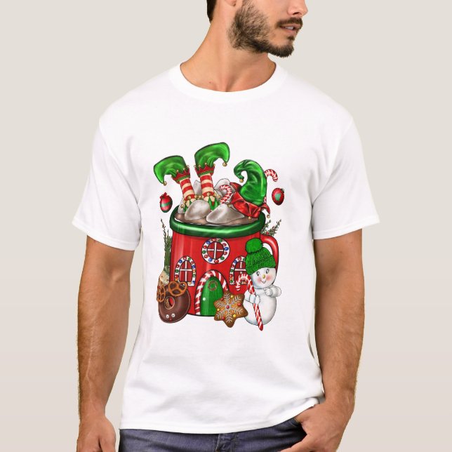 T-shirt Coupe de café Elf Snowman (Devant)