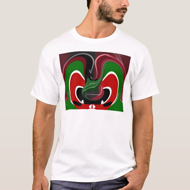 T-shirt Coupe de café Kenya Drapeau Hakuna Matata (Devant)
