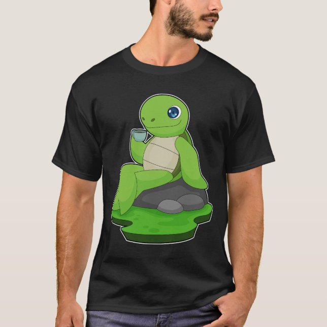 T-shirt Coupe de café tortue (Devant)