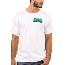T-shirt Coupe de l'herbe dans le paysage des soins