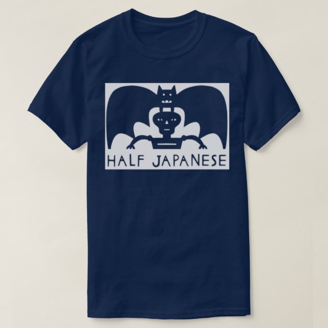 T-shirt Coupe de papier demi-monstre japonais par Jad Fair (Design devant)