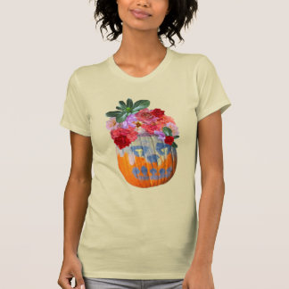T-shirt coupé de photo de la récolte d'automne flo