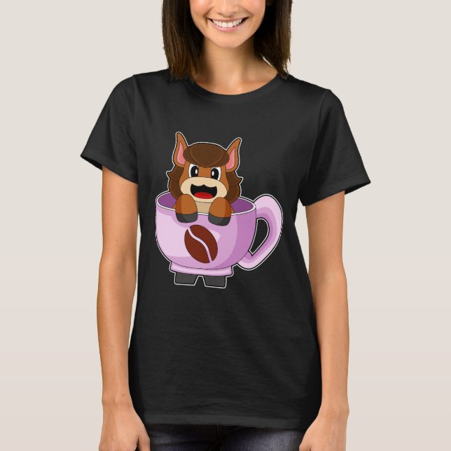 T-shirt Coupe du café du cheval (Devant)