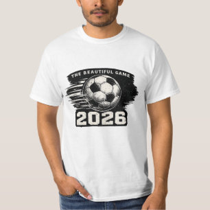 T-shirt Coupe du Monde 2026 Art Ballon de Football